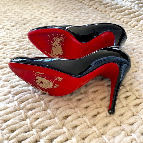 Christian Louboutin Black Patent Pumps Size 38